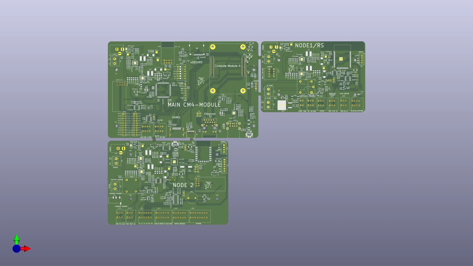 Squared system layout render